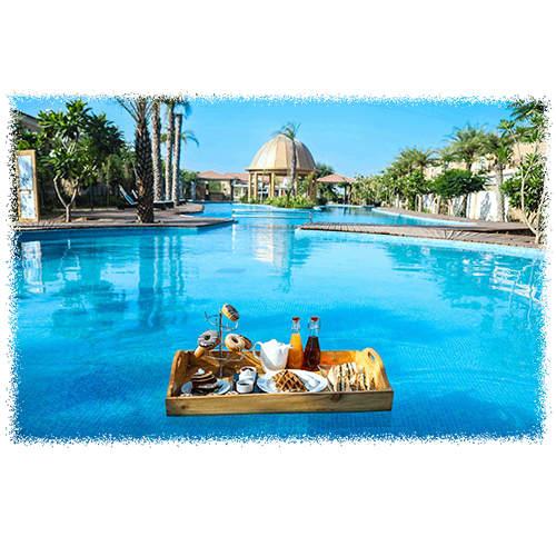 Tropical Poolside Breakfast